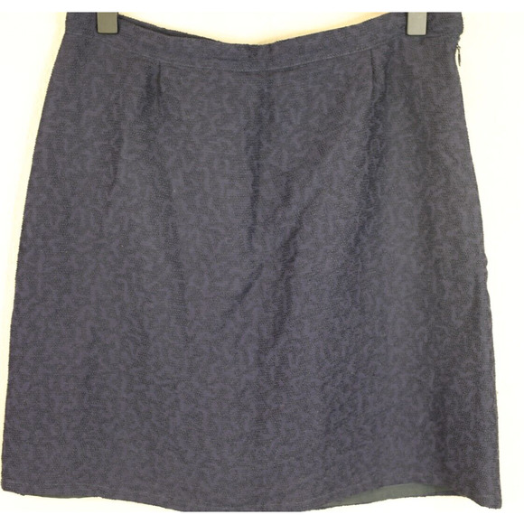 A.P.C Women Straight Pencil Skirt 34 Purple Side Zip Pleated Animal‎ Print 3D - Picture 1 of 14